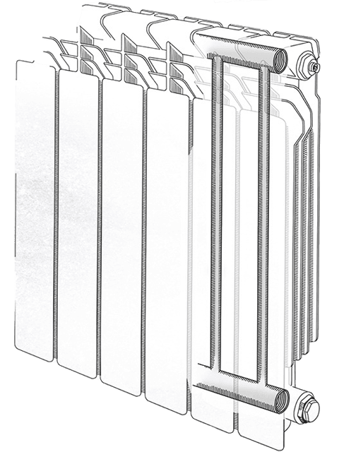 картинка Биметаллический радиатор Standard Hidravlika Ducla B 80