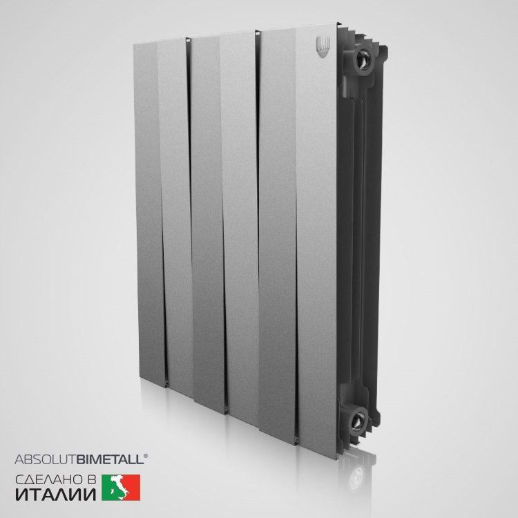 картинка Биметаллический радиатор Royal Thermo PianoForte 500 Silver Satin